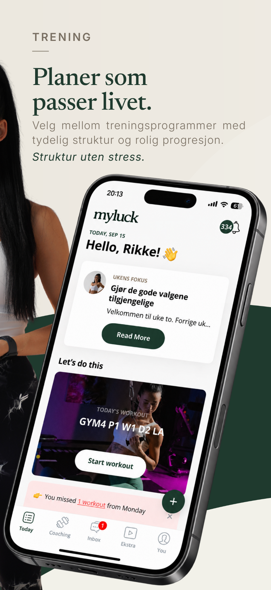 MyLuck App Store-grafikk – trening
